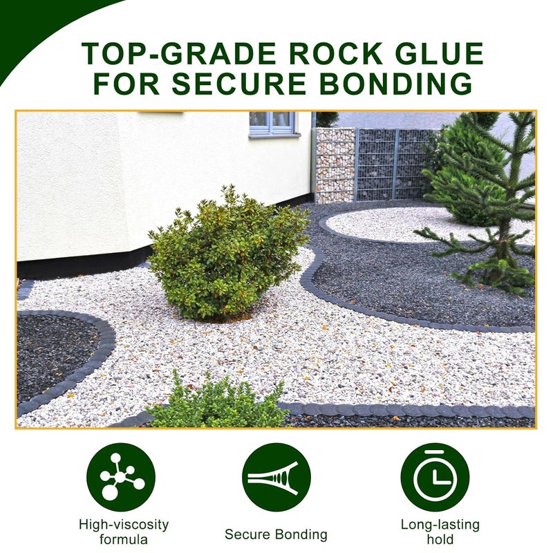 Teexpert 1 Gallon Rock Glue for Landscaping – Strong Pea Gravel Binder & Stone Adhesive for Walkways, Yards, Patios, and Decorative Driveway Edges - Image 5